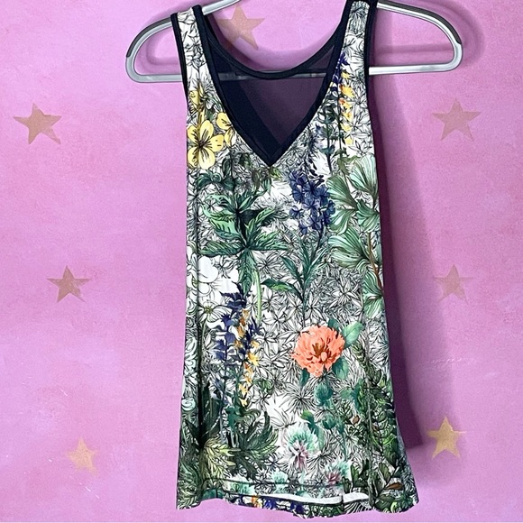 CALIA by Carrie Underwood Tops - CALIA by Carrie Underwood Limited Ed. Fleuria Mesh Black Floral Women's  Medium